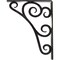 Ekena Millwork Tristan Wrought Iron Bracket, (Single center brace), Antiqued Silver 1 1/2"W x 7 1/2"D x 10"H BKTM01X07X10STNASV - alternate 5